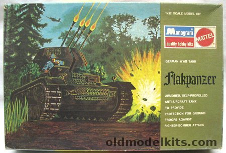 Monogram 1/32 Wirbelwind Flakpanzer IV - Green Box Issue, 6860 plastic model kit